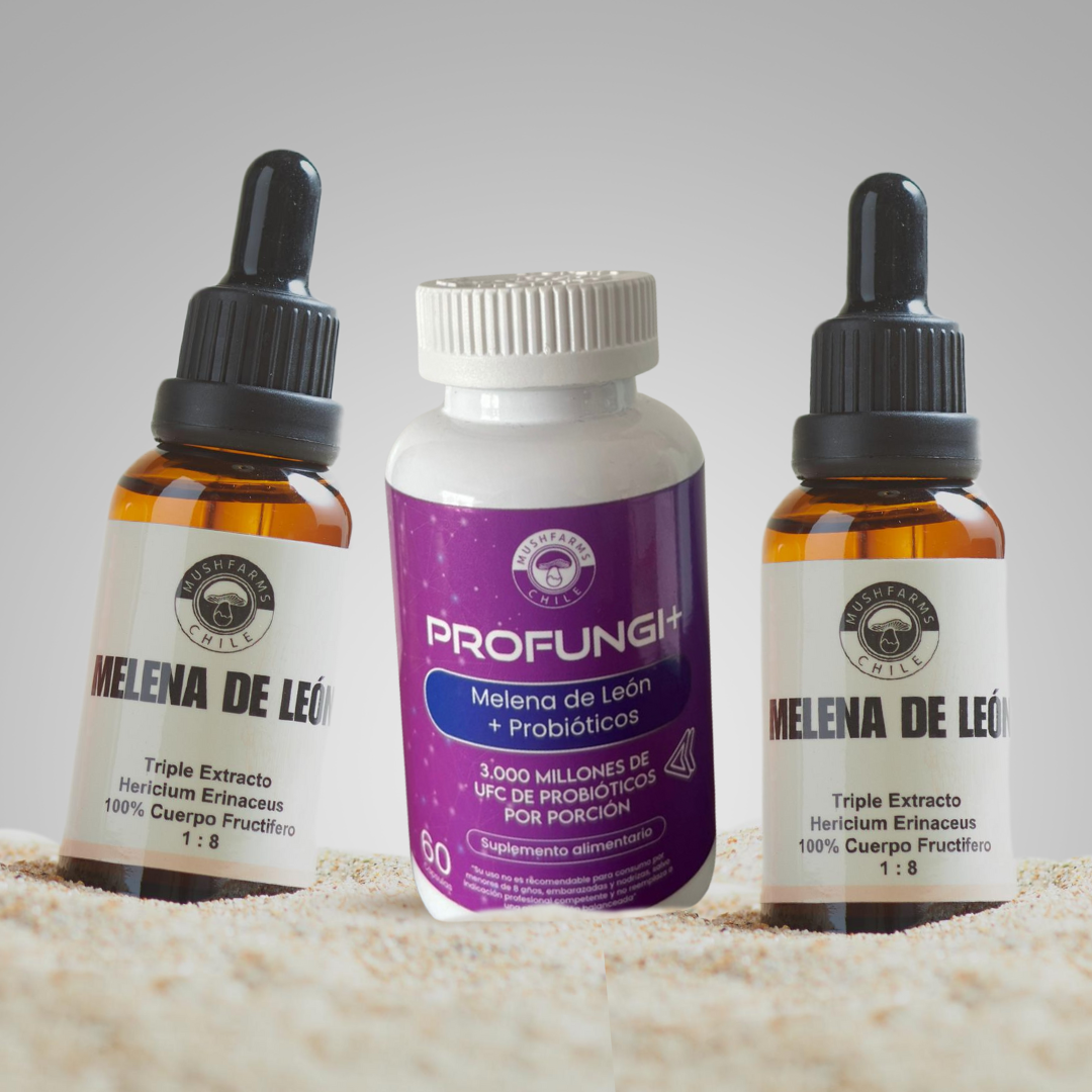 Duo Pack de Triple Extracto Melena de León + 60 Cápsulas Profungi+